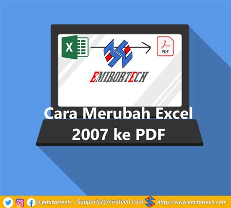 Cara Merubah Excel 2007 Ke PDF Emirortech