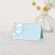 Hot Air Balloon Baby Shower Blue Place Card Zazzle