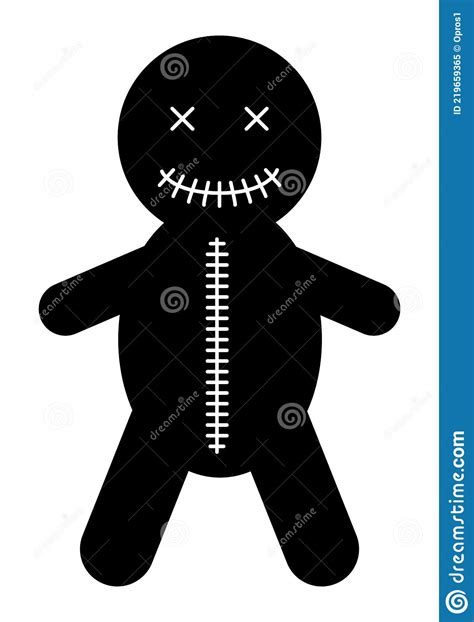 Voodoo Puppe Symbol Halloween Tod Spielzeug Cartoon Magisches Symbol