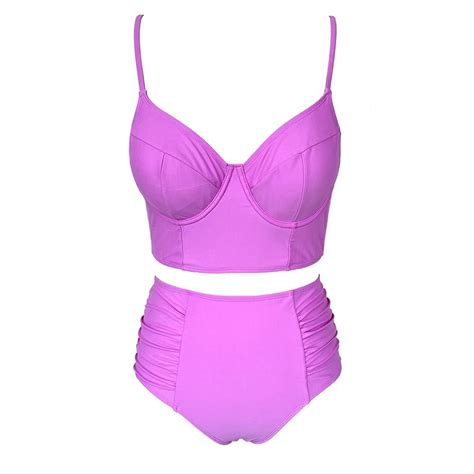 Traje de baño Ocean Pacific Talla M Liso Bikini Dos Piezas Lila Walmart