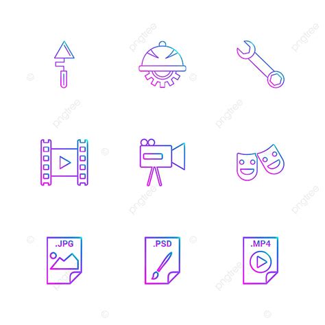 Free Outline Icon Sets Collection Flat Gear Png And Vector With