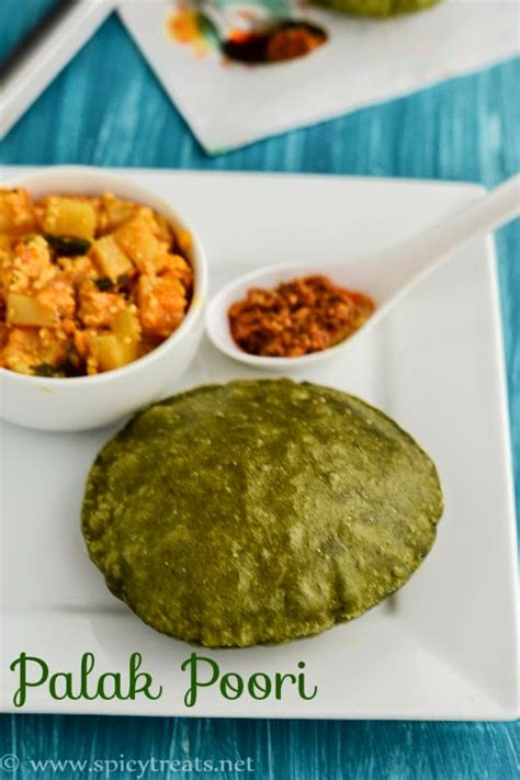 Spicy Treats Palak Puri Poori Recipe Spinach Puri