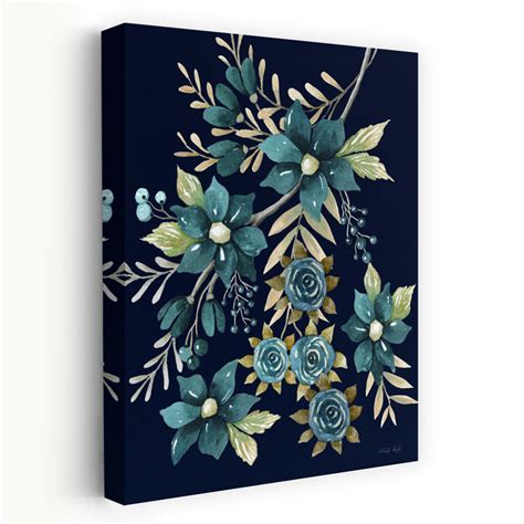 Ophelia Co Beautiful Blue Blooms I Contemporary Flower Art Wayfair