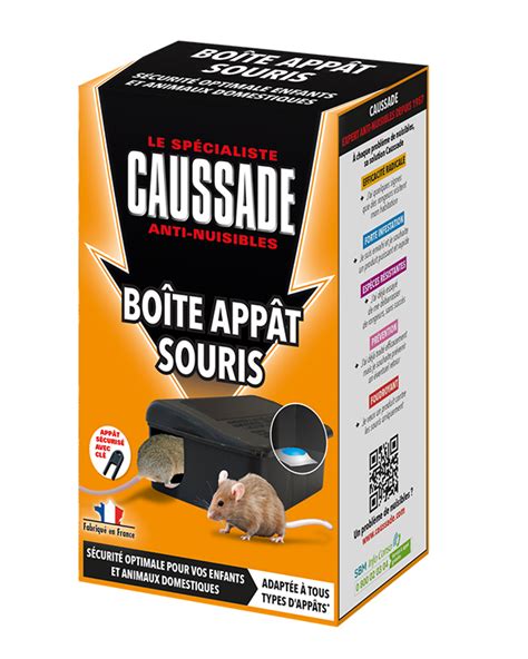 SOURIS BOÎTE APPÂT AVEC CLÉ DE FERMETURE CAUSSADE Vebaflor