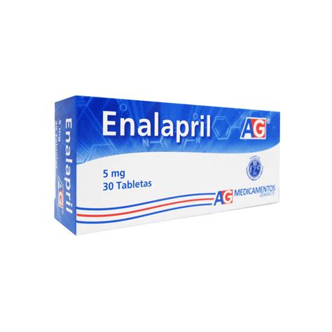 Enalapril 5 Mg AG Caja X 30 Tabletas Droguería Alameda Sur