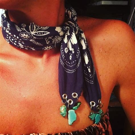 @summermunnjewels Bandana love for your neck! 29$ | Turquoise ...