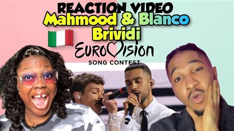 Eurovision Couple Reaction Mahmood Blanco Brividi Italy