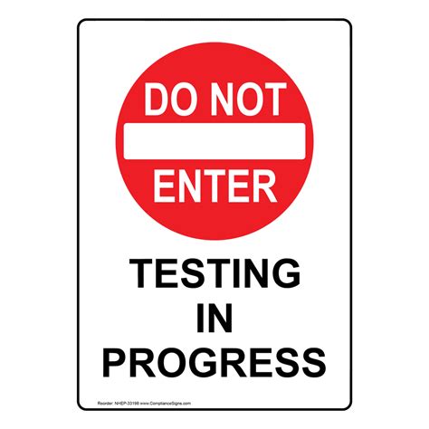 Printable Testing In Progress Sign Francesco Printable