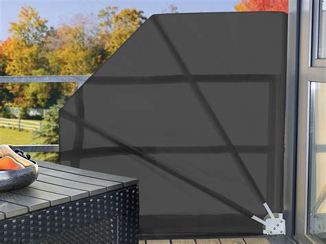 Brise Vue Rétractable Pour Balcon Et Terrasses 140cm Grisbeige