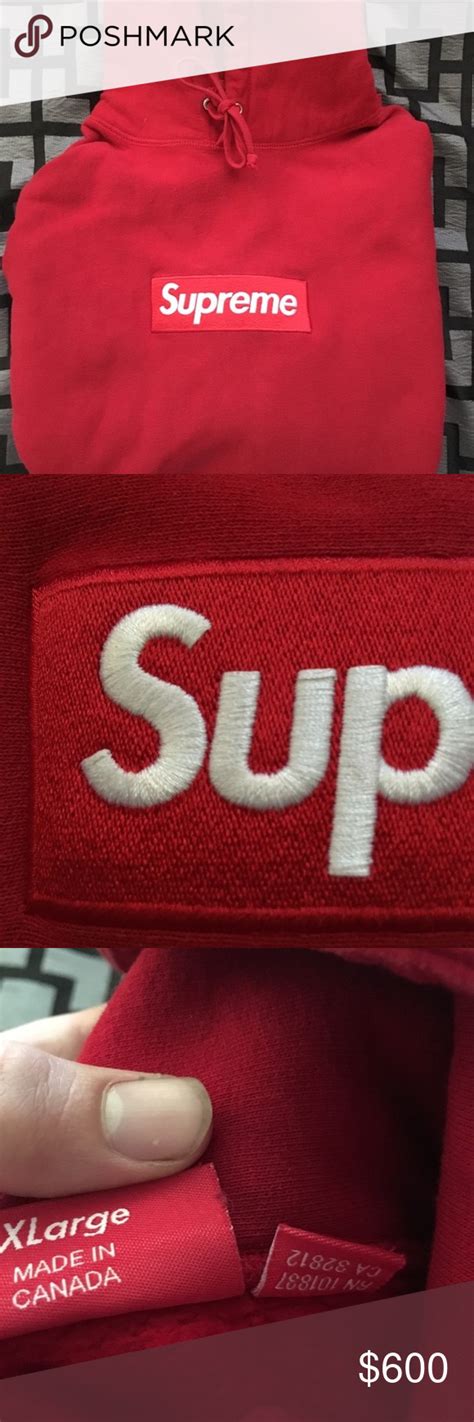 Box Logo Supreme Hoodie Red Size Xl 100 Authentic Supreme Hoodie Red Hoodie Hoodies