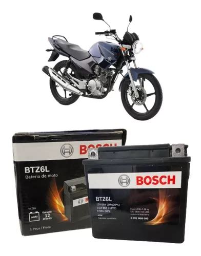 Bateria Bosch Btz6l 125 150 Cg Titan Biz Nxr Bros Fan Xre300 Frete grátis