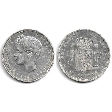 Alfonso XIII 1896 18 96 5 Pesetas MBC MBC Plata Ceca De Madrid