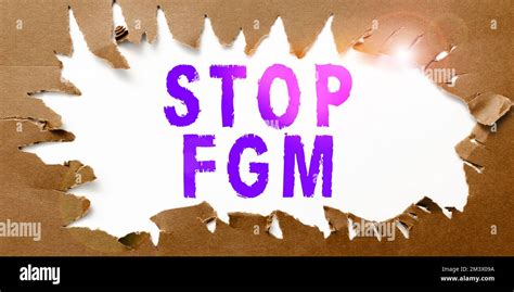 Conceptual Display Stop Fgm Concept Meaning Put An End On Female