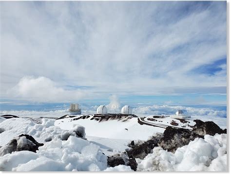 Up To Feet Deep Snowdrifts Cleared Away On Mauna Kea Access Road