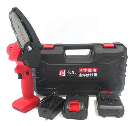 Hand Held Portable Cordless Mini 4 Inch Battery Electric Chainsaw 21v Pruning Chain Saw Buy