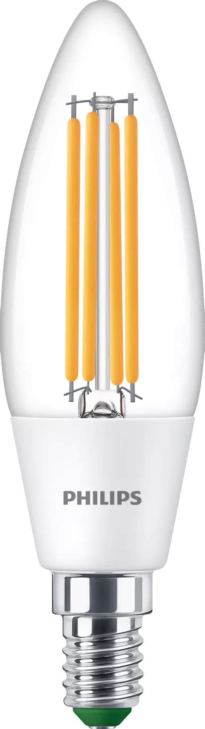 Ultraefficient Filament Candle Clear W B E Philips