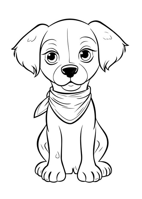 Coloriages De Chiens Coloriages De Chiots Et Coloriages Danimaux Pour Enfants Dessin Au Trait