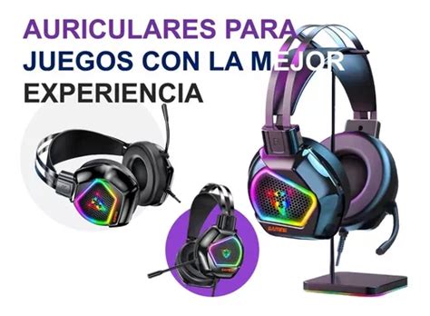 Auriculares Negros Para Juegos G Con Luz Led Rgb Usb Meses Sin