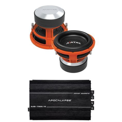 Deaf Bonce Car Audio 2x 12" 1Ohm Avatar Subwoofers STU-1246-D1&Mono Am ...