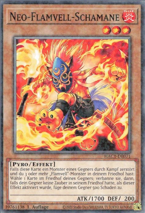 Recollectibles Sammelkarte Yugioh Karte Neo Flamvell Schamane V 2