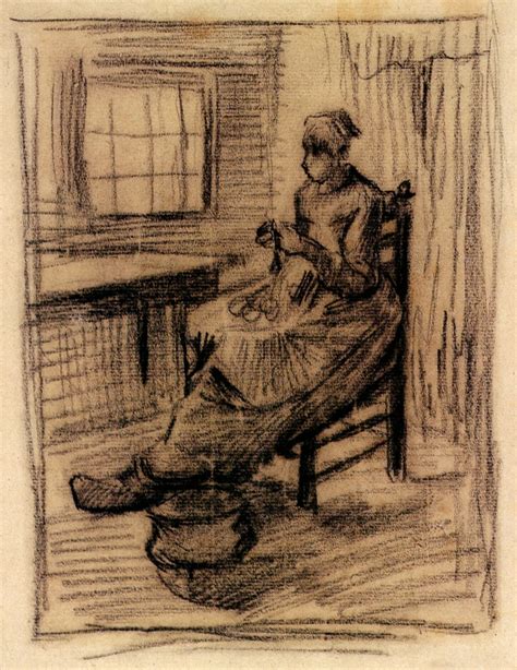 Interior With Peasant Woman Peeling Potatoes Vincent Van Gogh