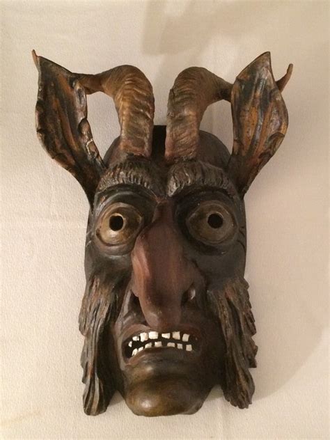 Antique Austrian Krampus Mask 20 Sale Christmas Demon Alpine