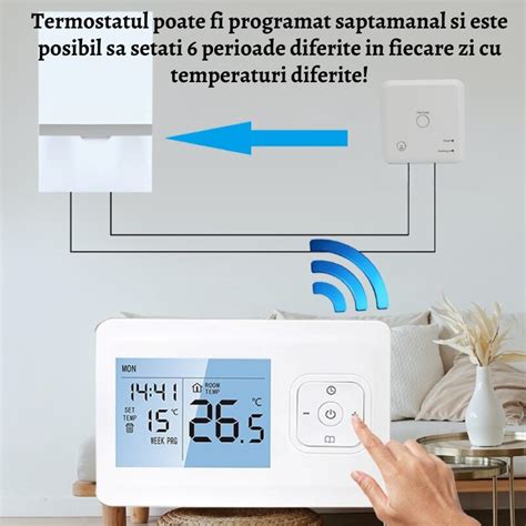 Termostat Inteligent Fara Fir Mogoda Programabil Wifi Din Aplicatie Pe Telefon Tuya Sau Smart