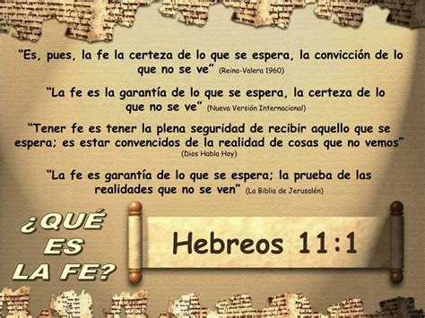 La Fe En La Biblia Reina Valera: Definición Y Camino | Iglesia Del Pilar