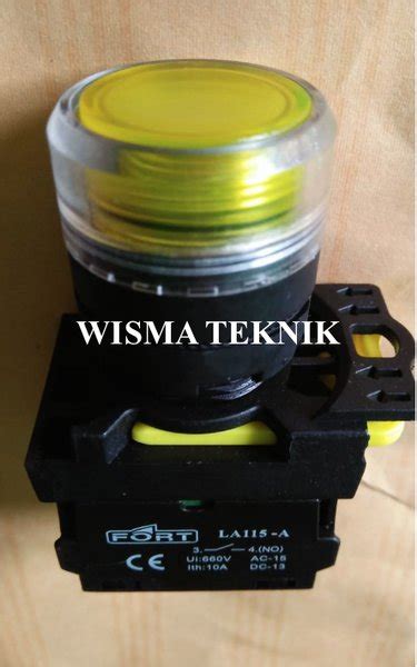 Jual Iluminated Push Button With Led Yellow No Fort La A D Di