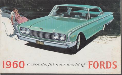 1960 Ford Brochure Galaxie Fairlane Thunderbird Falcon Starliner FIRST