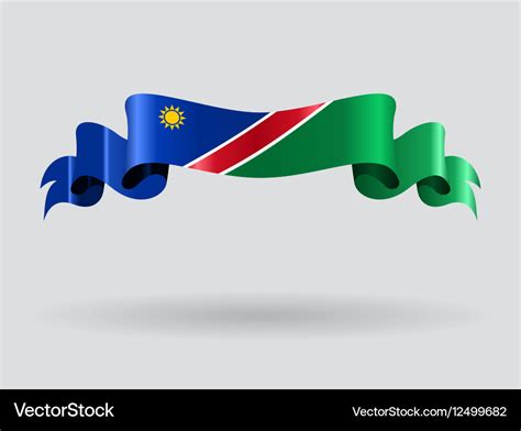 Namibian Wavy Flag Royalty Free Vector Image Vectorstock