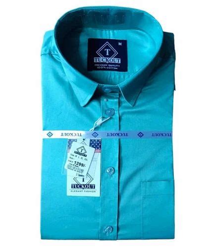 Mens Blue Plain Cotton Shirt Casual Full Sleeves At Rs 380 In Vaishali