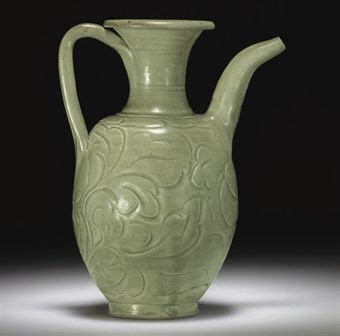 A Rare Yaozhou Celadon Carved Ewer Northern Song Th Th Century