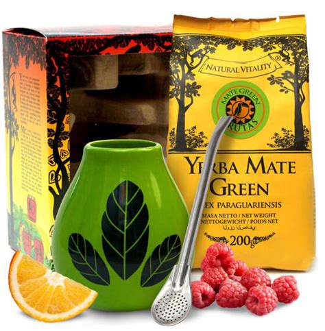 Zestaw w pudełku Exclusive Mate Green Frutas 200 g Bombilla Liza