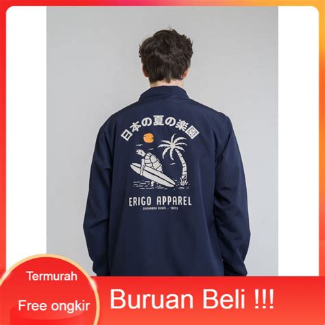 Jual Erigo Coach Jacket Safin Navy Shopee Indonesia