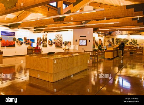 Interpretive displays in the Zion Visitor Center, Zion National Park ...