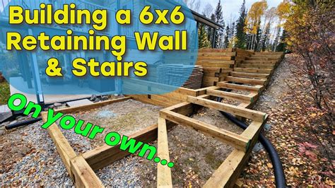 Diy Building A Tiered X Timber Retaining Wall Stairs Part