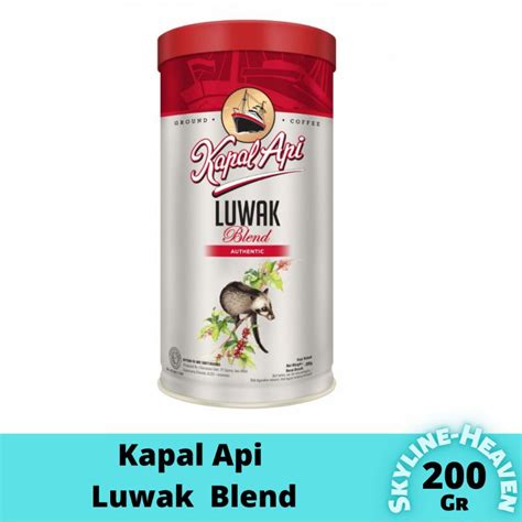 Jual KOPI KAPAL API LUWAK BLEND 200GR 200 G Bubuk Ground Coffee