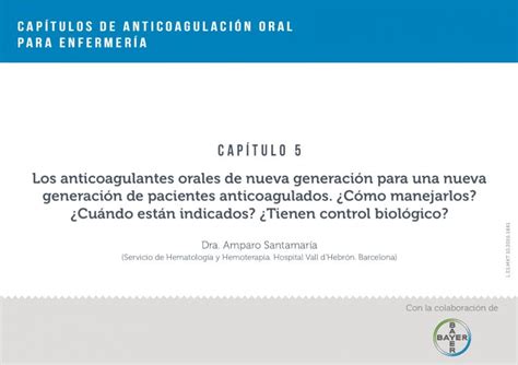 Pdf Cap Tulo Anticoagulacion Oral Es Cap Tulo Los