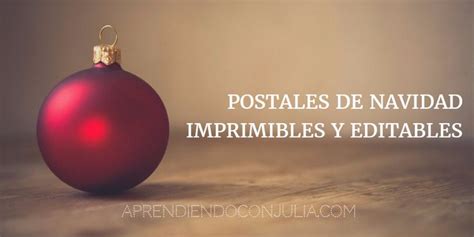 Postales De Navidad Imprimibles Vienen En Formato PDF Editable Y