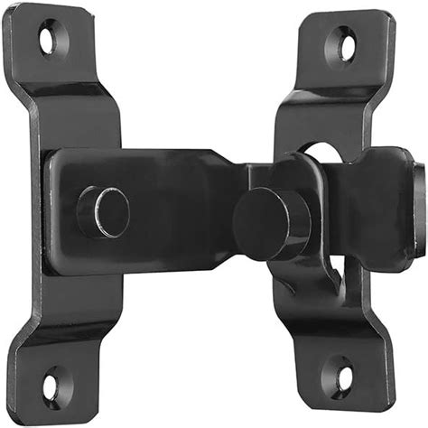 Jqk Flip Door Latch Black 90 Degree Heavy Duty Stainless Steel Bar Gate Latches Safety Door