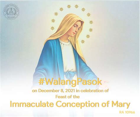 Feast Of The Immaculate Conception Of Mary