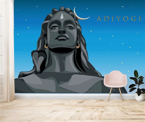 Grey Adiyogi Wallpaper – Myindianthings