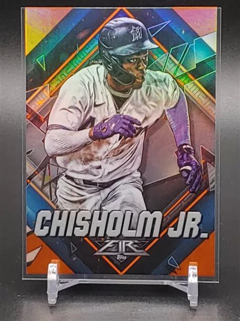 Jazz Chisholm Jr Miami Marlins Orange Parallel Topps