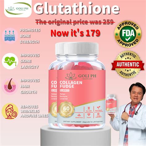 Buy 1 Get 1 Goli Ph Collagen Glutathione Gummies Anti Aging Glow Skin