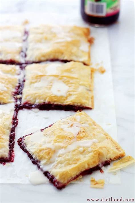 Phyllo Raspberry Pop Tarts with Vanilla Glaze Recipe | Diethood