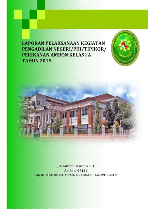 PDF LAPORAN PELAKSANAAN KEGIATAN PENGADILAN Kegiatan 2019 Pdf