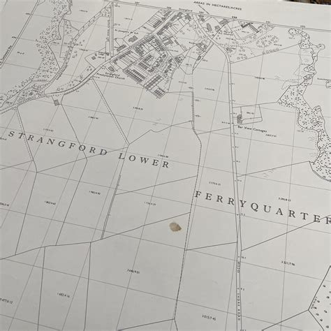 Vintage Ordnance Survey Map Of Strangford Lower Otse