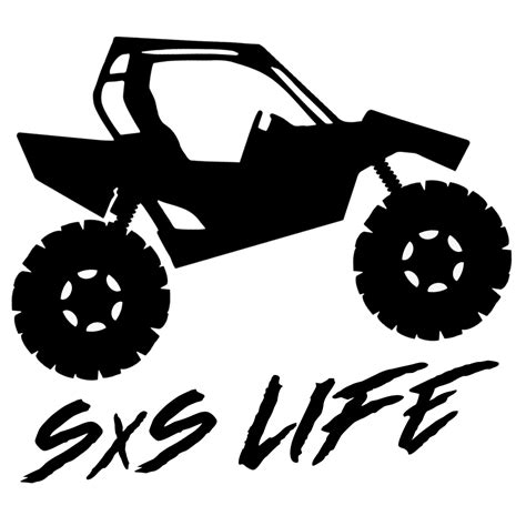 Side By Side Utv Utvatv Sticker Vehicle Decal Mud Life Sxs