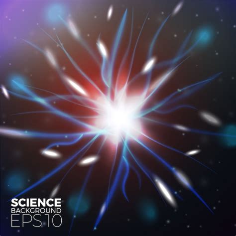 Premium Vector Vector Scientific Background With Bright Lights Of